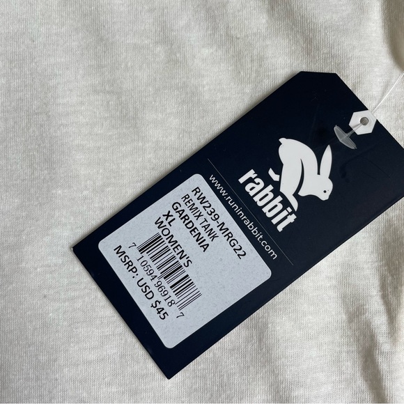 rabbit Mother Runner Remix Tank Gardenia Size XL Floral Outdoors Sporty Bohemian - Picture 4 of 7